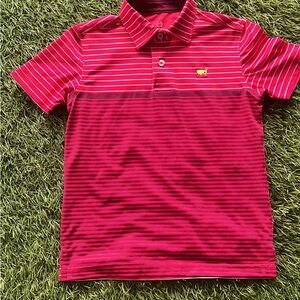 Masters Striped Red Kids Polo Shirt